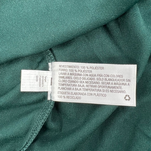 NWT Wild Fable Green Crushed Velvet Spaghetti Strap Dress Size Medium Women’s - Picture 8 of 8